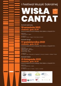 Plakat z programem - I Festiwal Muzyki Sakralnej Wisła Cantat